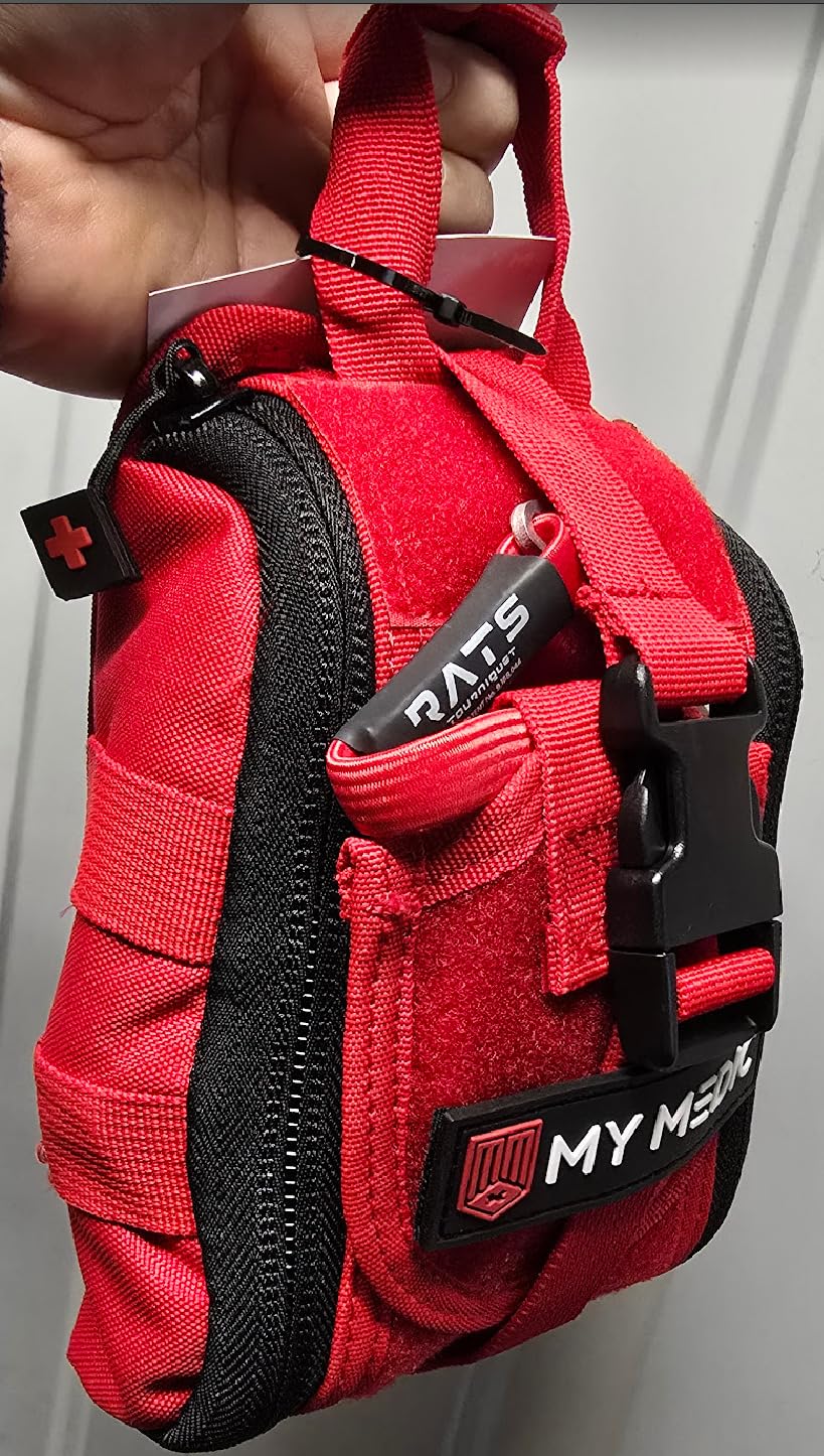 My Medic - TFAK - Ifak Trauma Kit with Tourniquet - HSA/FSA Approved - Over 35 Essential Life Saving First Aid Items for Car or Travel - Red customer photo 1