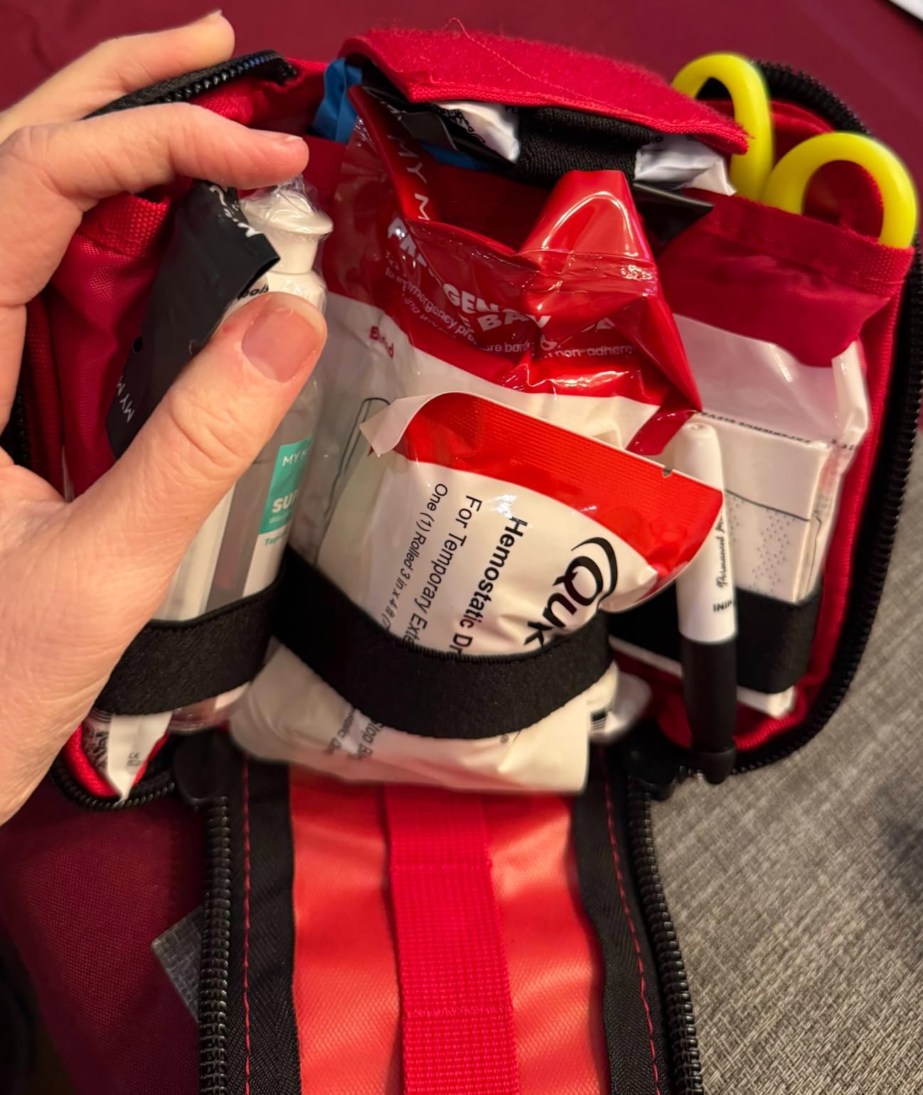 My Medic - TFAK - Ifak Trauma Kit with Tourniquet - HSA/FSA Approved - Over 35 Essential Life Saving First Aid Items for Car or Travel - Red customer photo 2