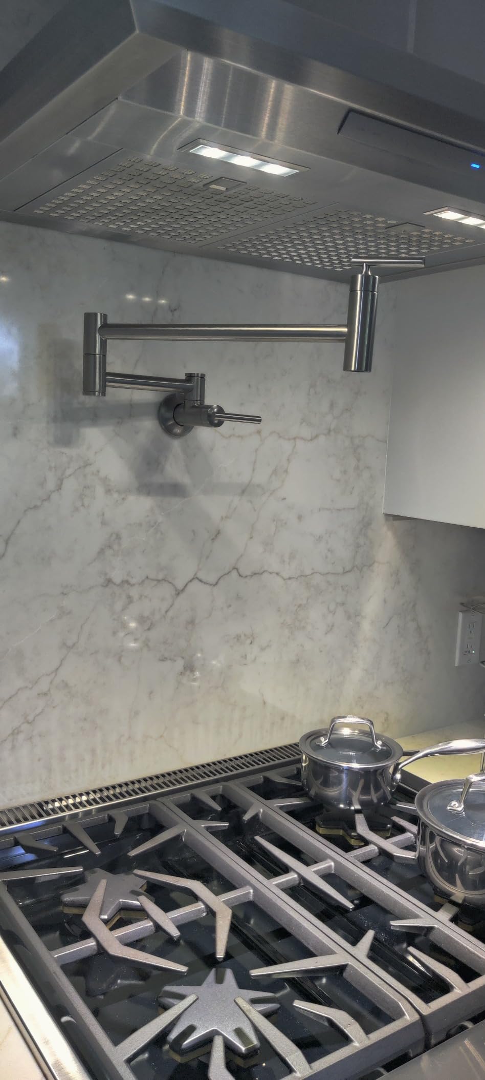 KOHLER 35745-VS Contemporary Style Wall-Mount Pot Filler Kitchen Faucets, Vibrant Stainless customer photo 2