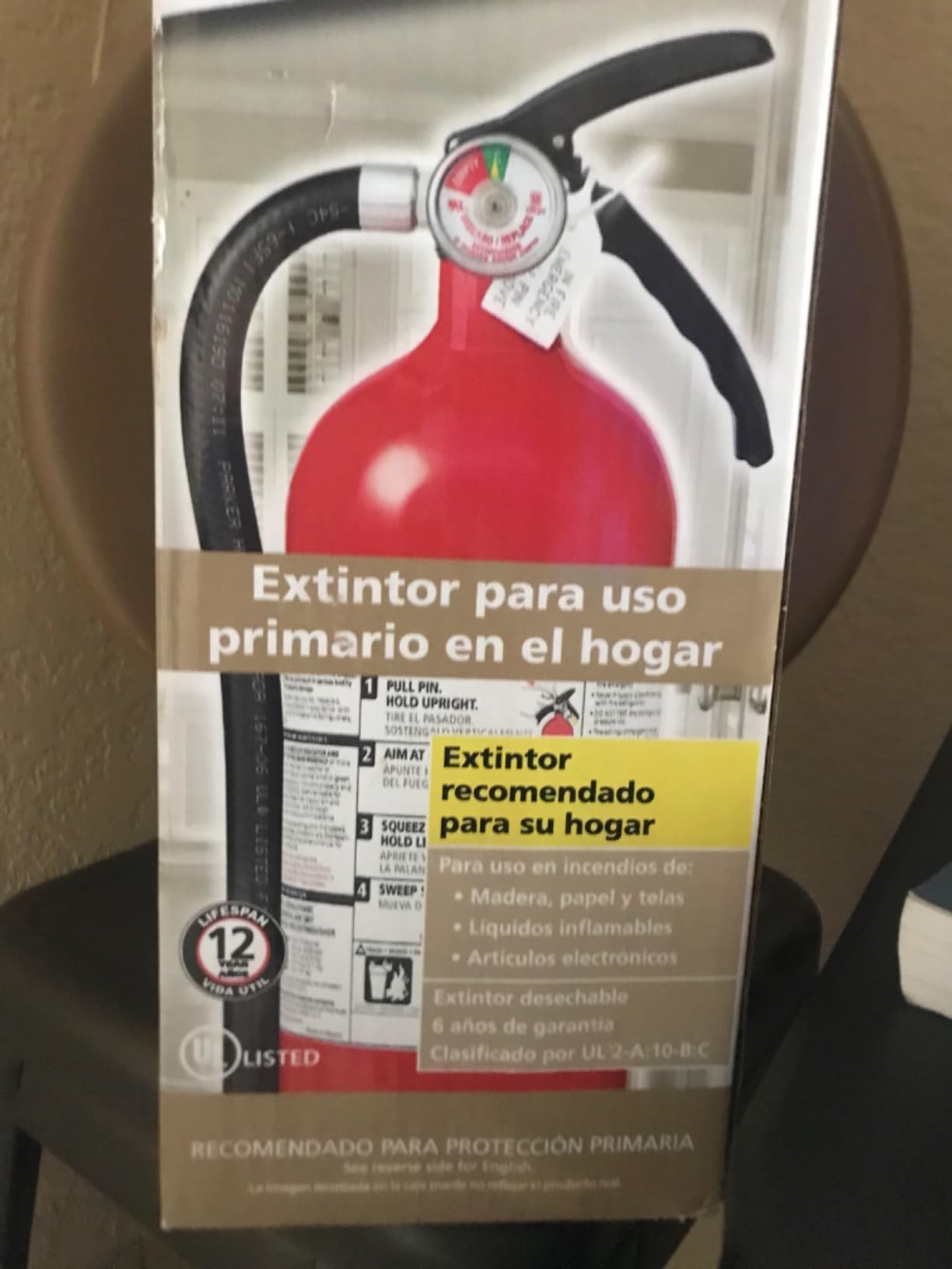 Kidde Living Area Fire Extinguisher for Home, 2-A:10-B:C, KD143-210ABC | Residential Multi-Purpose Extinguisher for Small to Medium Common Household Fires, 4lb. Dry Chemical customer photo 2
