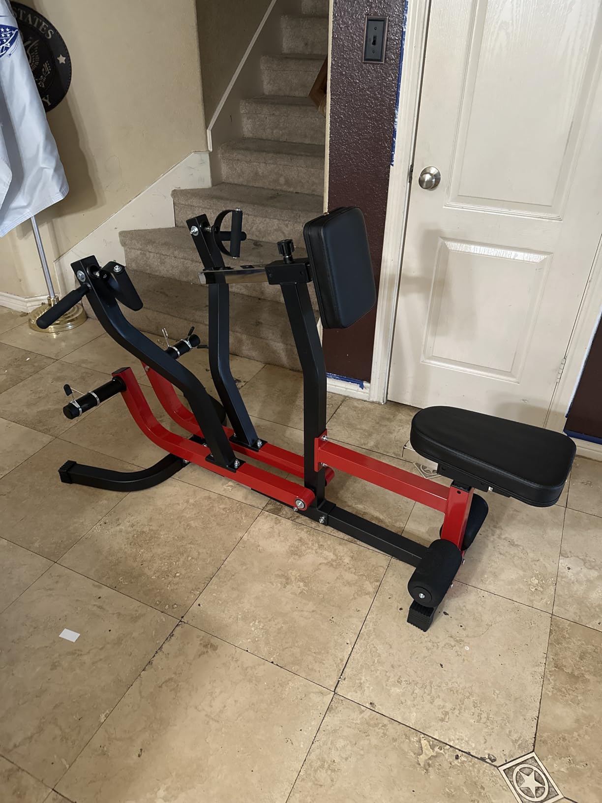 Seated Row Machine, Back Machine Gym Equipment Plate Loaded, Adjustable LAT Machine with Independent Arms & Multi Grip Positions, 400LBS Capacity customer photo 2