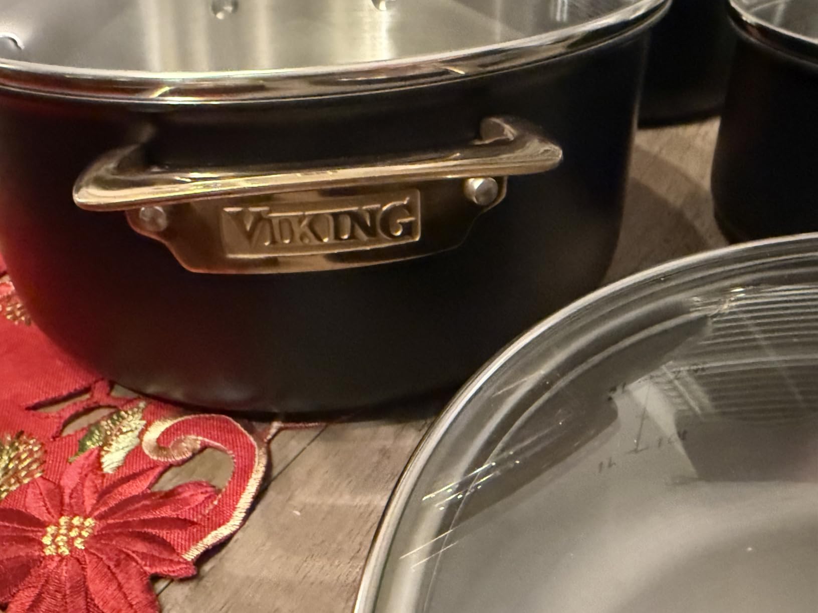 Viking 3-Ply 11-Piece Stainless Steel Cookware Set with Glass Lids, Black with Copper customer photo 2