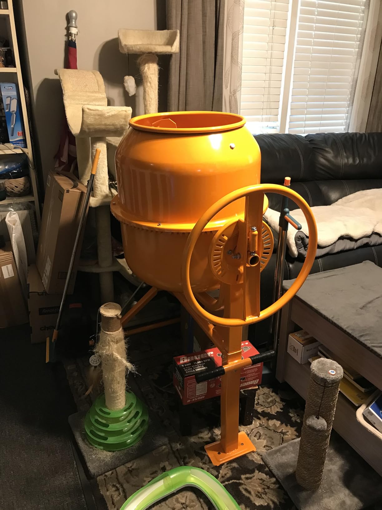 Fenbeli Electric Concrete Mixer, 5 Cu Ft. Cement Mixer, 1/2 HP Portable Cement Concrete Mixer customer photo 1