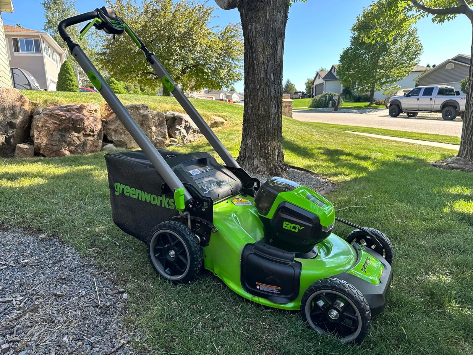 Greenworks 80V 21in Self-Propelled Lawn Mower, 4.0 Ah Battery and Charger customer photo 1