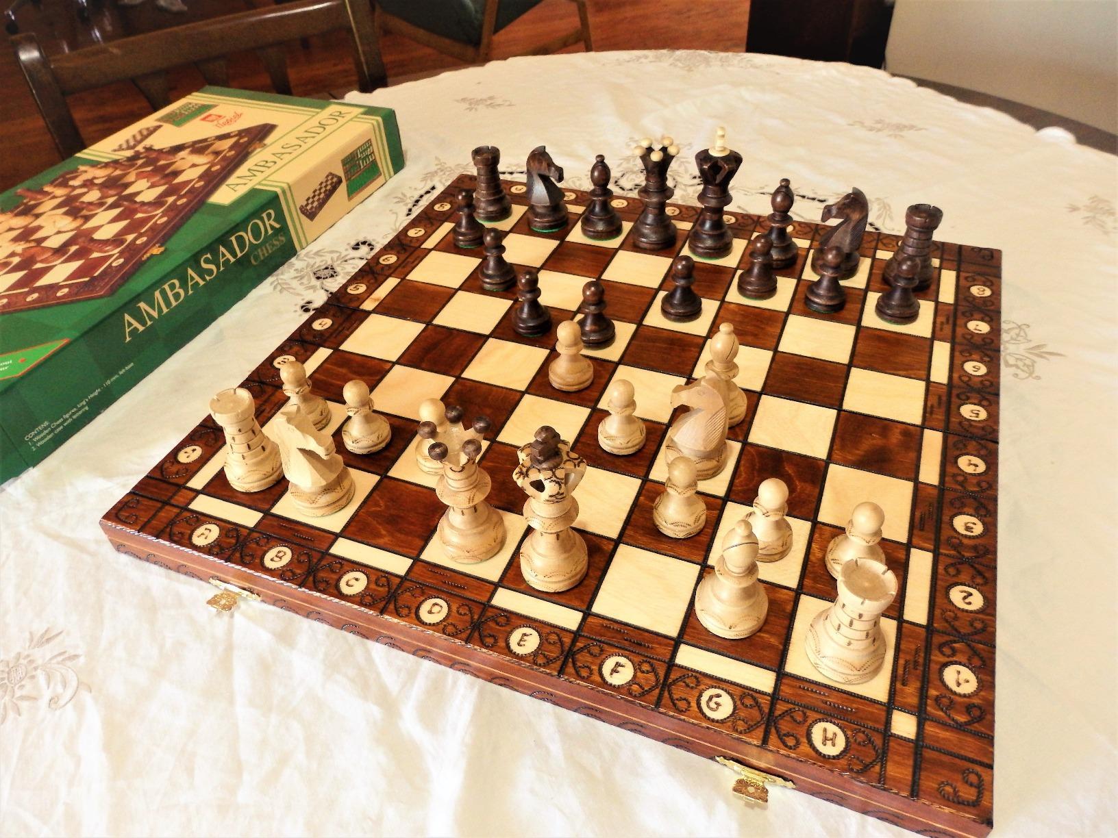 Wegiel Imperator 21-Inch Luxury Wooden Chess Set for Adults and Kids - Handcrafted from Premium Beech and Birch Wood - Unique Folding Design with Chess Piece Storage, Brown,Imperator - Brown customer photo 1