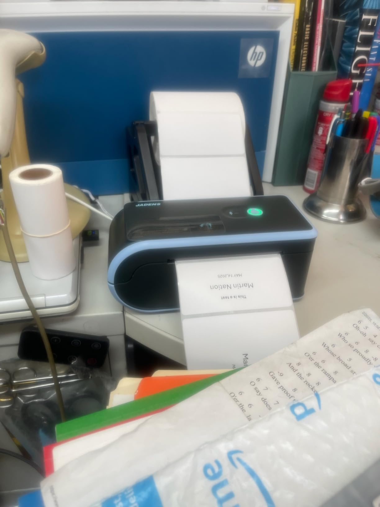 JADENS Bluetooth Thermal Label Printer, Wireless with Built-in Paper Bin | Compatible with iOS, Android, Windows, Mac, Chromebook, Widely Used for Etsy, Shopify, USPS customer photo 2