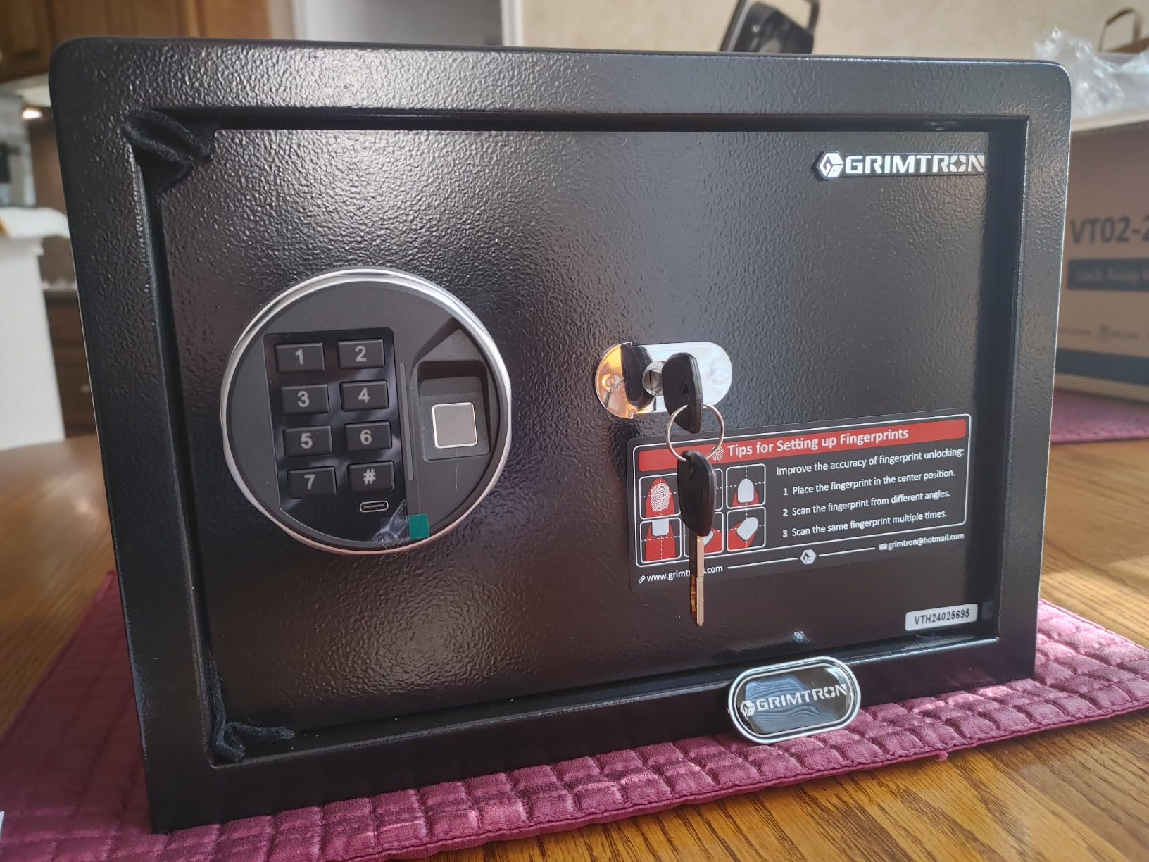 20LB Biometric Safe with Fingerprint Lock, 3-8 Digit PIN | 0.80 cu.ft. Safe with Silent Mode & LED & Backlit Keypad, 6.7M Combinations, Metal Knob, Removable Shelf & Easy Installation customer photo 1