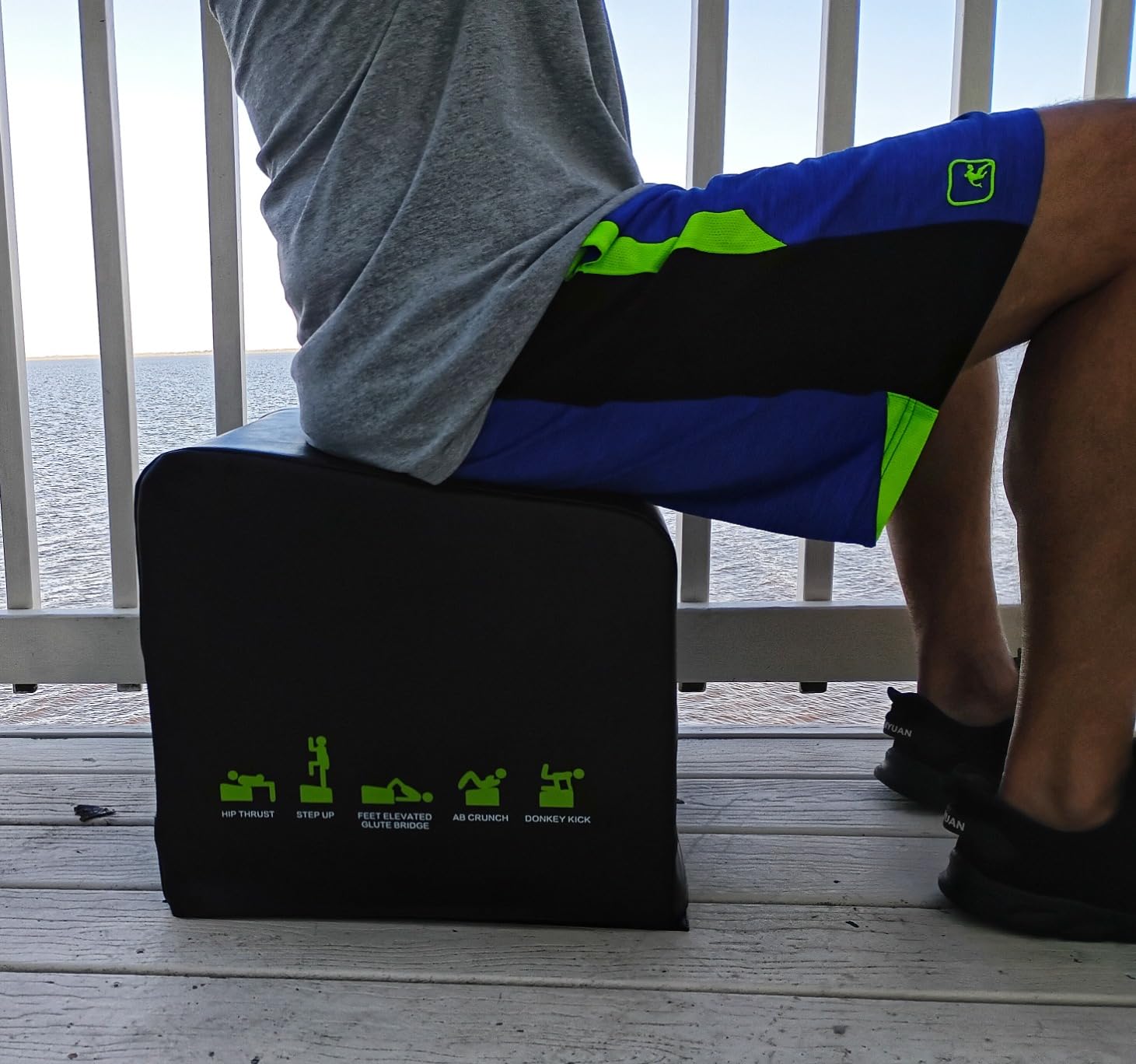 Hip Thrust Machine & Glute Bridge Exercise Machine | Hip Thrust Bench Booty Workout Box Platform for Home Gym Total Body Workout customer photo 1