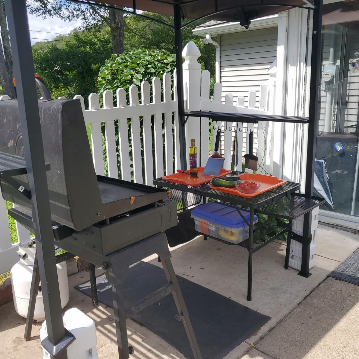 WildFinder Folding Table with 2 Wing Panels, 3x2 FT Camping Table with Mesh Desktop, Height Adjustable Folding Grill Table with Mesh Bag, Portable Outdoor Table for Picnic, Camping, BBQ, Beach (Black) customer photo 2