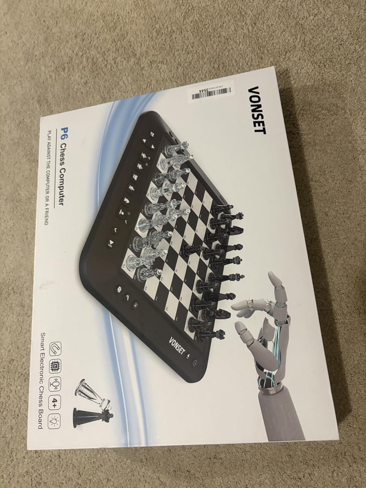 P6 Electronic Chess Board Chess Computer Talking Smart Chess Board Magnetic Electronic Chess Set with LED for Kids & Adults customer photo 1