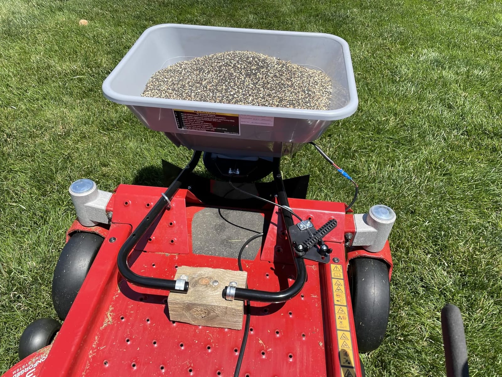 80 LB ATV/UTV Broadcast Spreader - 12-Volt Heavy Duty Motor - Salt, Seed, Fertilizer & More - Adjustable Drop Rate - Included Hopper Cover customer photo 1