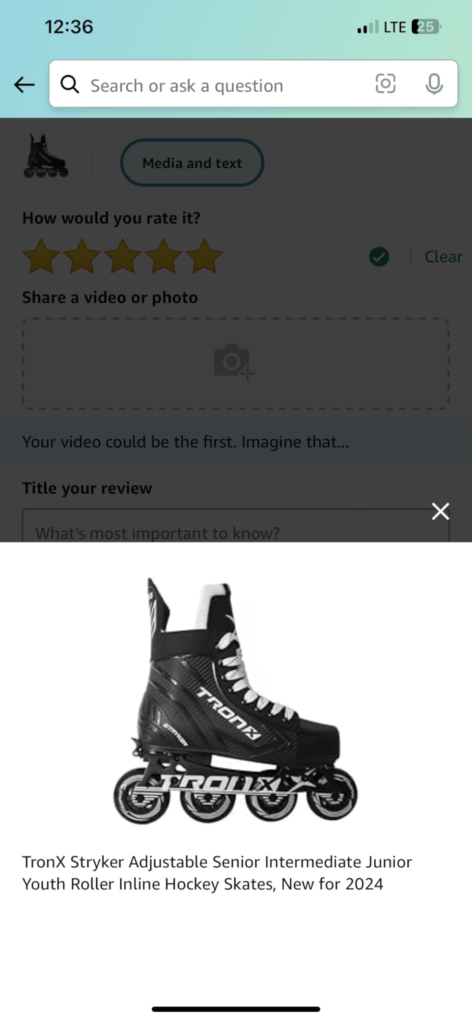 TronX Stryker 3.0 Senior Adult Men Women Junior Kids Ice Hockey Skates customer photo 1