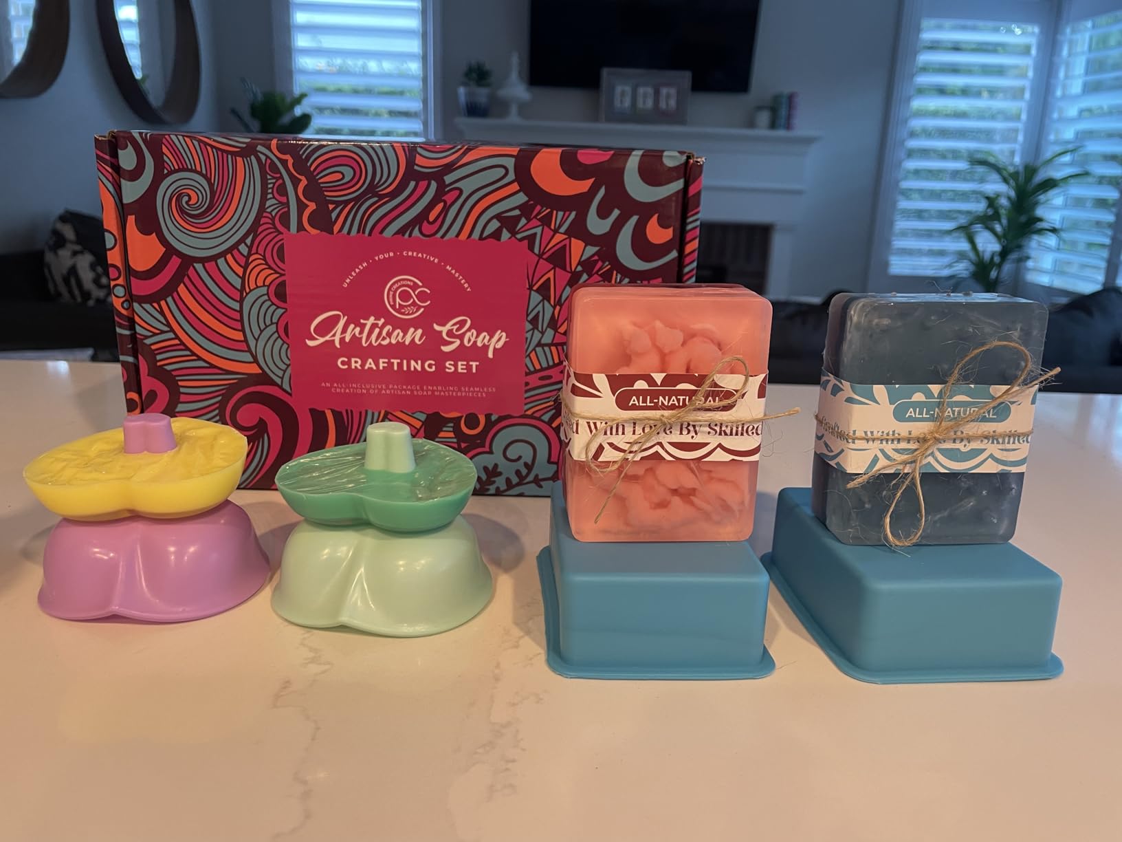 Soap Making Kit - Soap Making Supplies Melt and Pour - DIY Set for Adults and Kids, Includes Soap Base, Silicone Molds, Fragrances, Rose and Lavender Petals, by Prime Creations customer photo 2