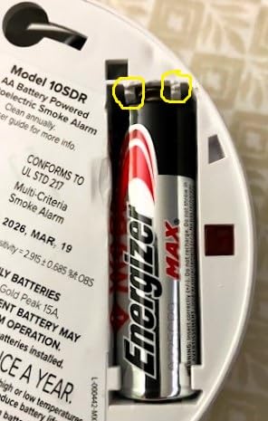 Kidde Smoke Detector, AA Battery Operated, Compact Size, LED Status Light, 85 dB Alarm, 4-inches, 10SDR customer photo 2