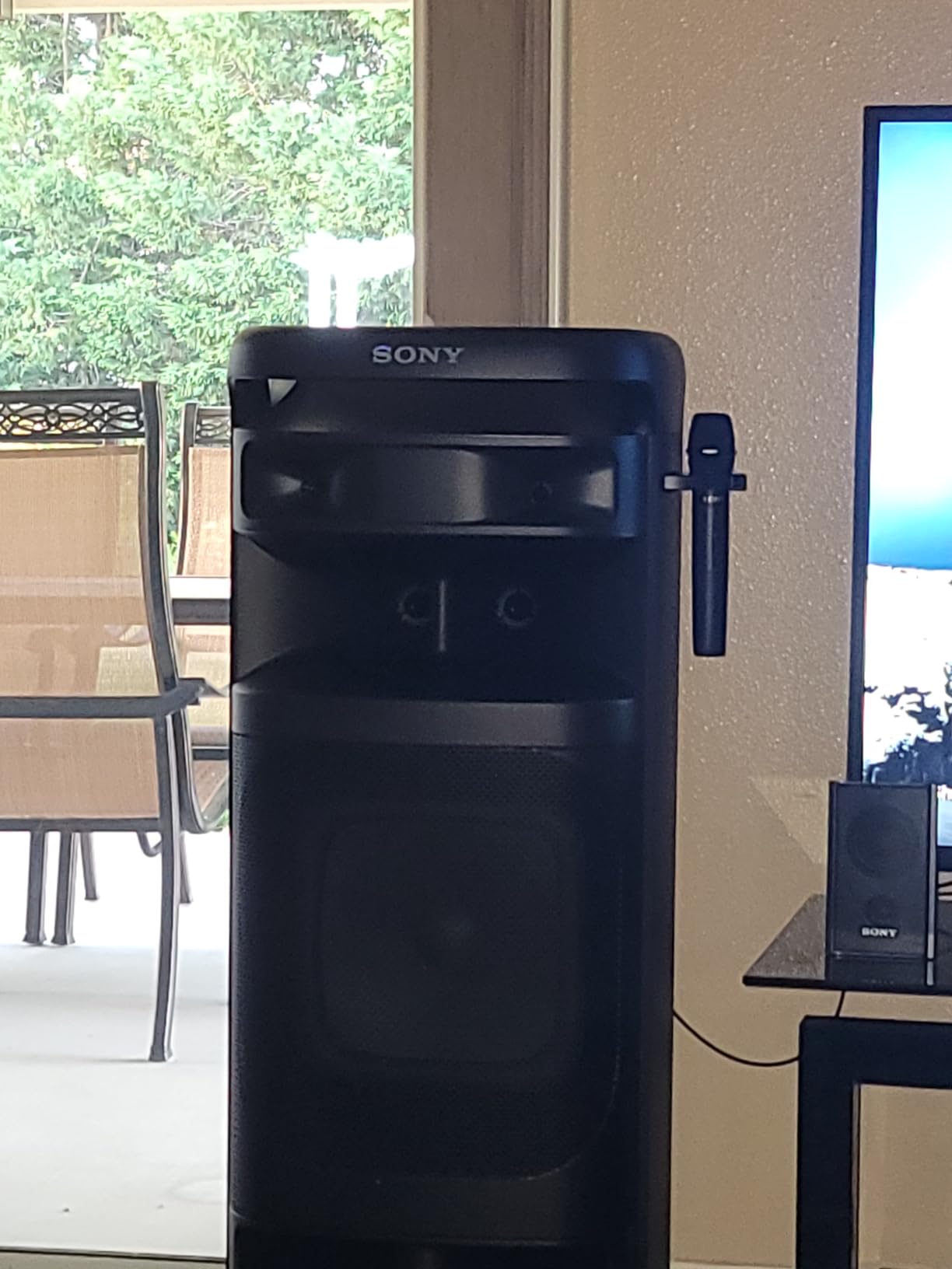 Sony ULT Tower 10 Bluetooth Karaoke Party Speaker with Powerful Bass, 360° Sound and Party Lights, Included Wireless Microphone customer photo 2