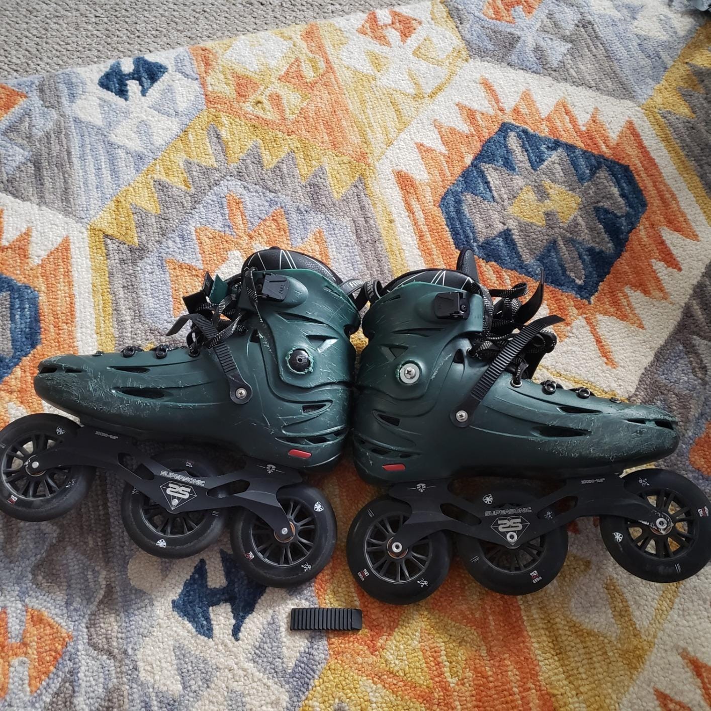 FlyingEagle F6 Falcon Pro Unisex Inline Roller Skates, Hard Boot Support, Replaceable Side Protector, Rockerable Axles, CNC 6000 Aluminum Frame, 85A SHR Wheels, ABEC-7 Bearings customer photo 1