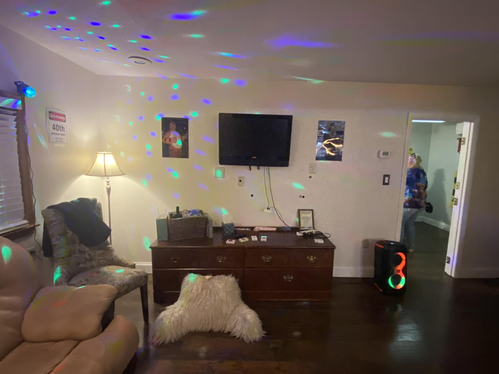 3-Pack Sound Activated Party Lights with Remote Control DJ Lighting, Disco Ball Light, Strobe Light Stage Lamp for Home Room Dance Prom Party Decorations customer photo 1
