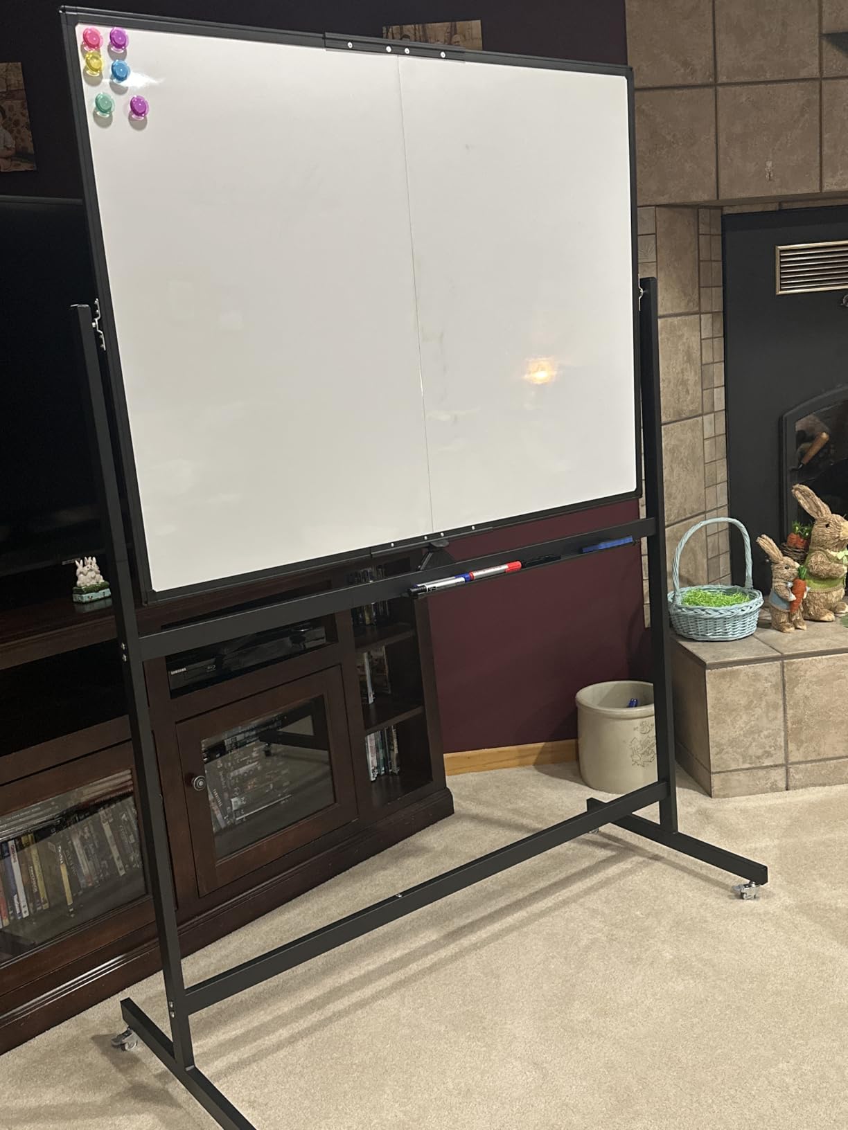 Maxtek Rolling Whiteboard 48 x 36 in Large Magnetic White Board on Wheels Double-Sided Big Standing Dry Erase Board customer photo 1