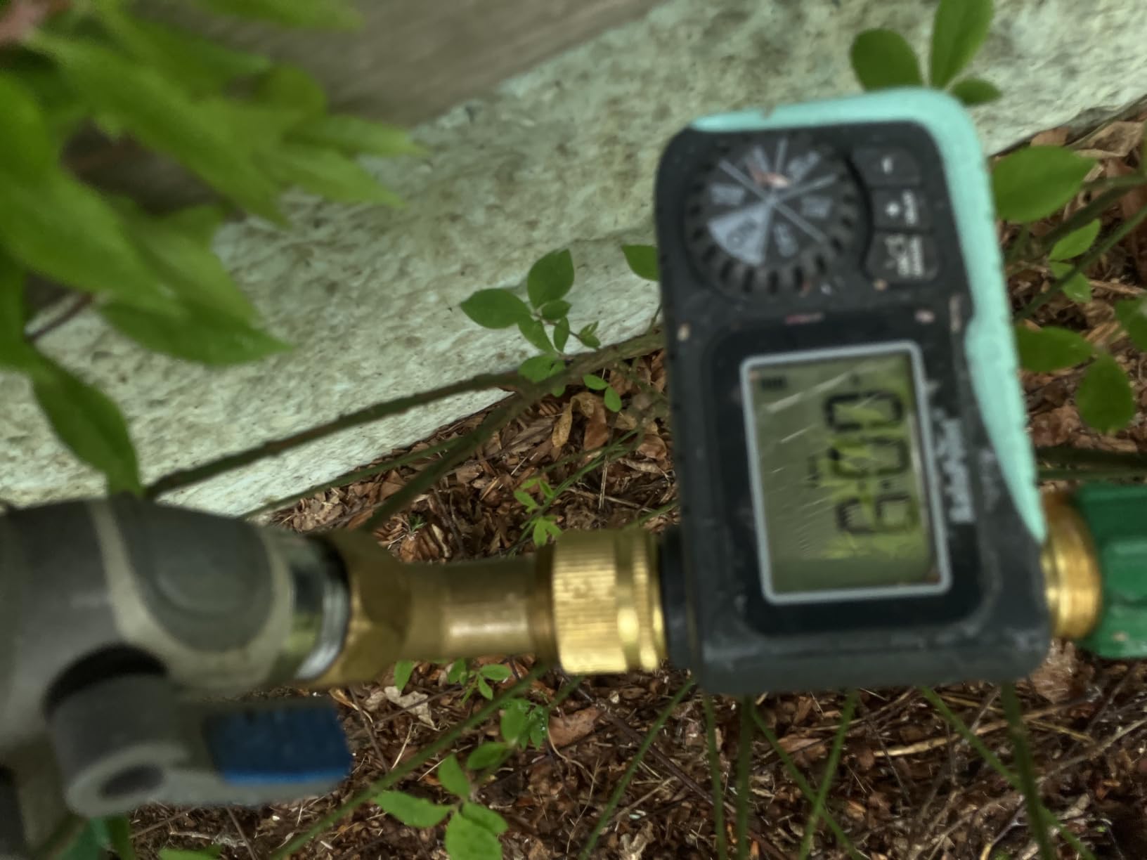 RAINPOINT Sprinkler Timer with Brass Inlet & Outlet, Programmable Hose Timer for Garden Soaker Hose, Watering Timer with Rain Delay/Manual Watering System, Digital Drip Irrigation for Yard, Lawn customer photo 1