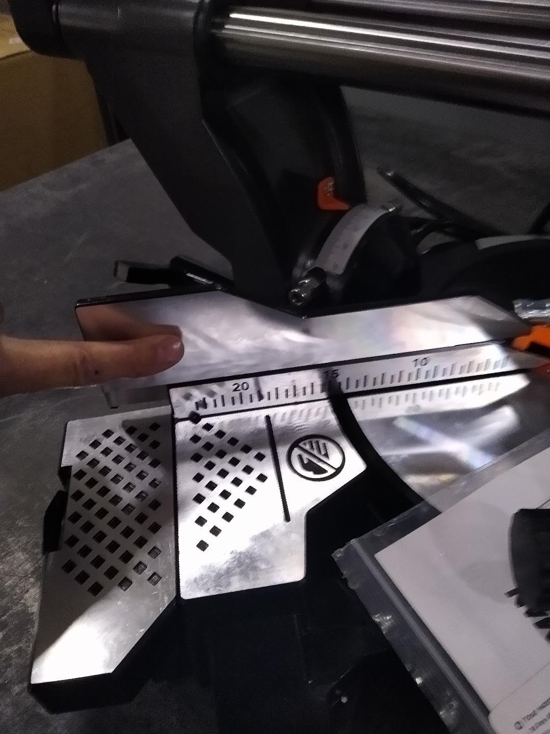 DOVAMAN 12-Inch Dual-Bevel Sliding Compound Miter Saw, 15-Amp | 3800 RPM motor with laser guide, 4.2 x 13 in max cut, 0-45° bevel & miter cut and 9 positive stops. customer photo 2