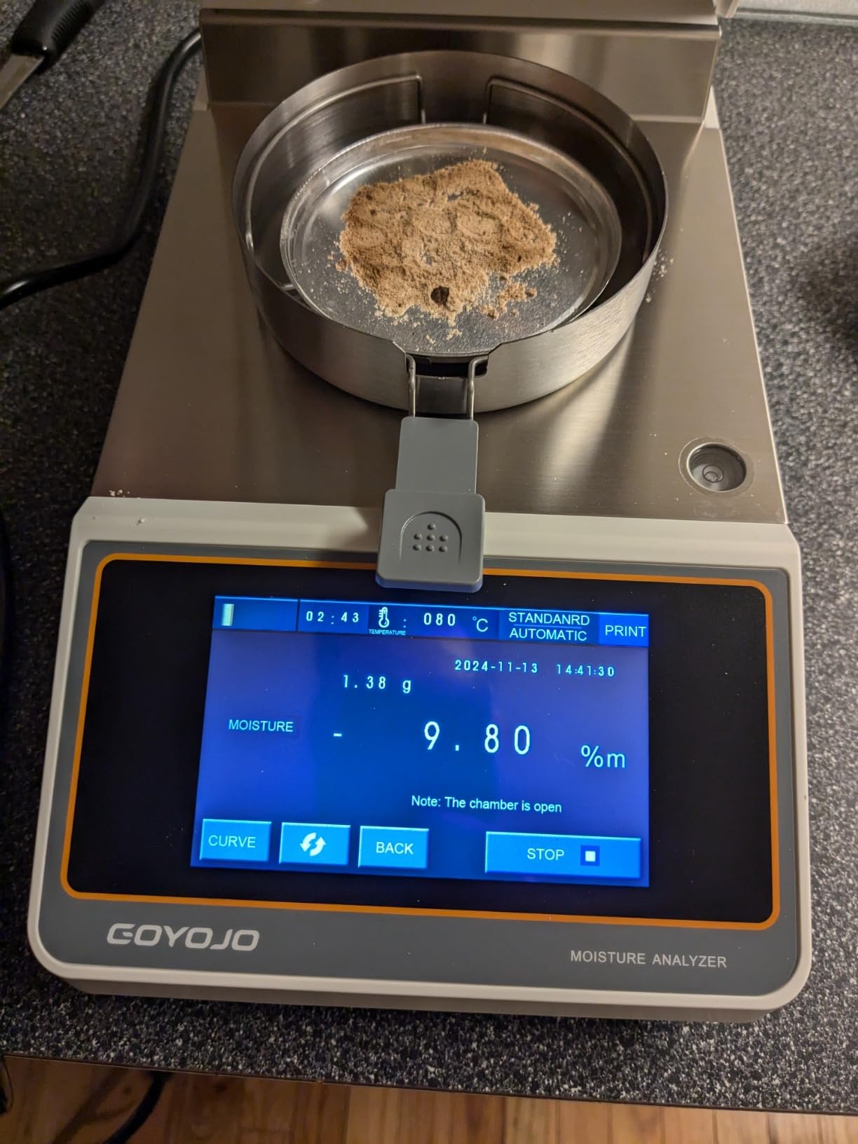 Portable Halogen Moisture Meter with 110g-10mg Precision | Fast Heating & Drying (40-160°C) | Ideal for Quick Moisture Testing in Food, Plants, and Building Materials Lab Moisture Balance Analyzer customer photo 2