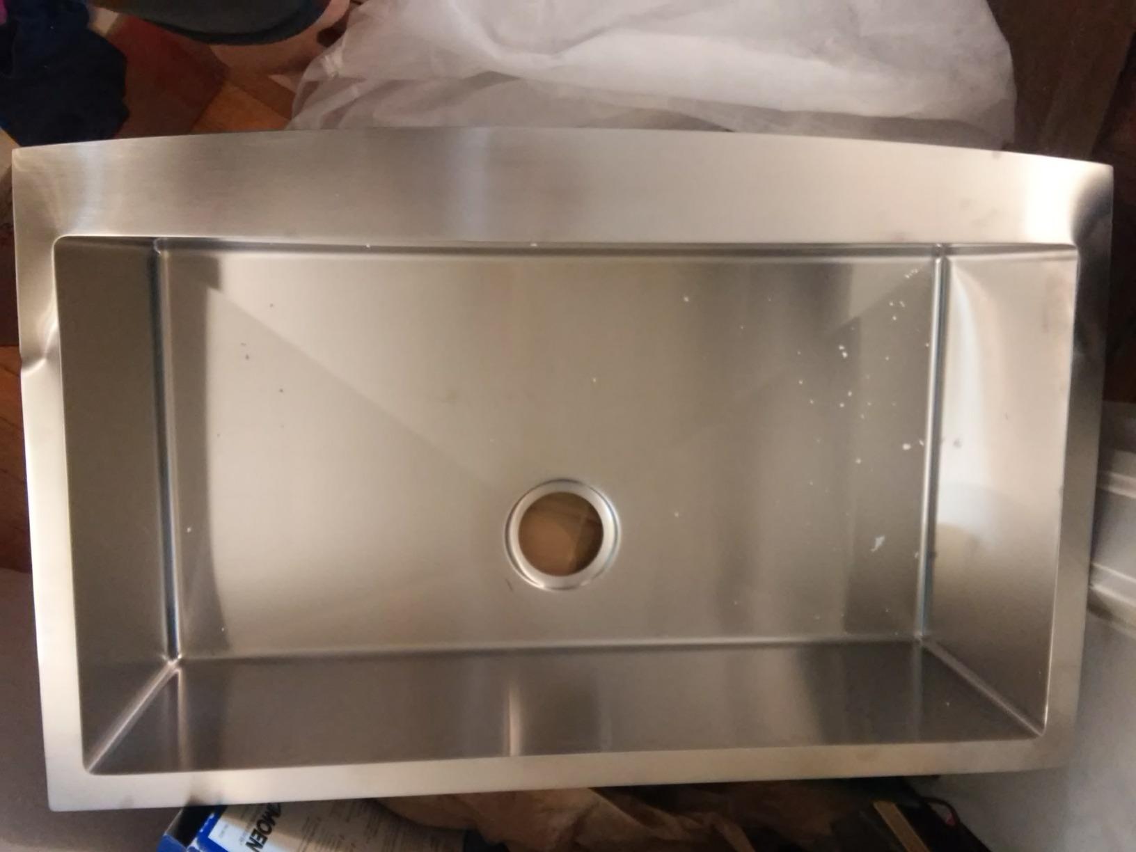 Lordear 36 inch Farmhouse Kitchen Sink Undermount Sink Matte Bronze 16 Gauge Stainless Steel Deep Single Bowl Brushed Rose Gold Farm Sink With Accessories customer photo 2