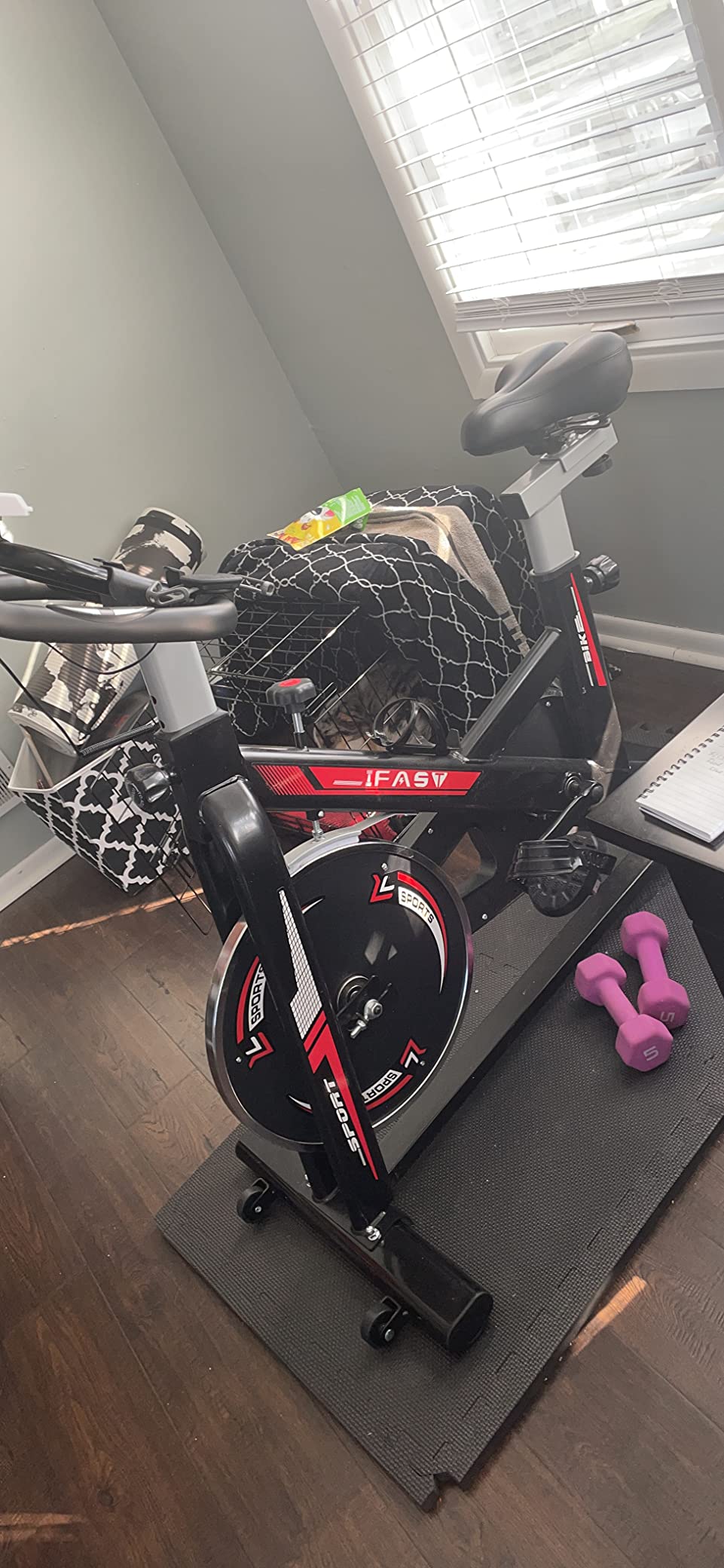 Exercise Bike 300LBS Weight Capacity Smooth Silent 35LB Heavy Flywheel Indoor Cycling Stationary Bike with LCD Monitor for Home Gym Cardio Workout customer photo 1