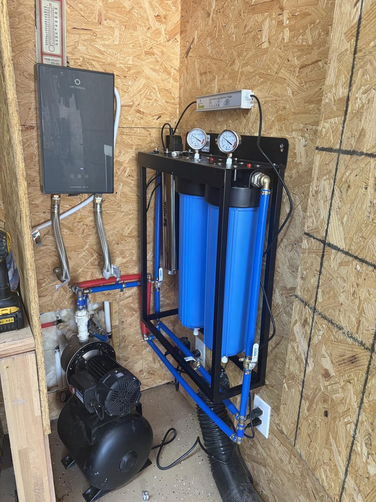 WF3-03 3-Stage Free-Standing Whole House Water Filtration System with UV Filter, Reduces Heavy Metals, PFAS, Chlorine, Sediment, Odor, and VOCs customer photo 1