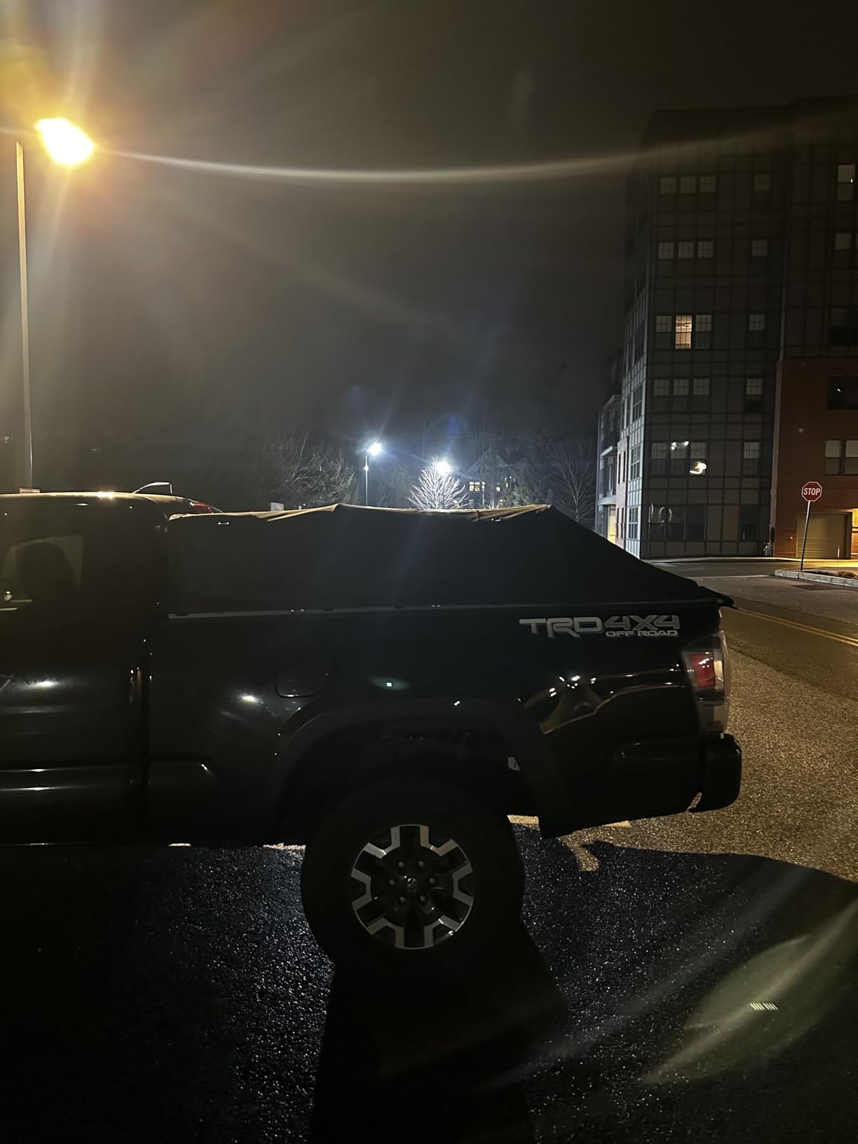 JOYTUTUS Truck Bed Soft Topper Compatible with 2019-2026 Ram 1500 (5.5ft) & Silverado Sierra 1500 (5.8ft) Foldable Camper Shell customer photo 2