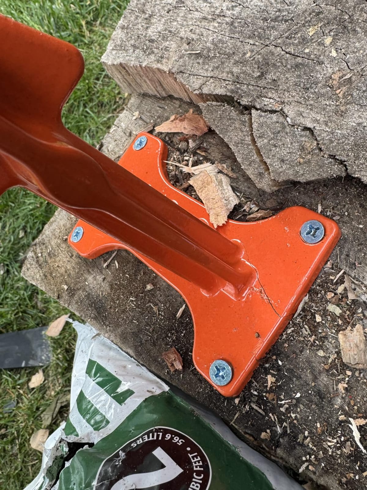 SPEED FORCE Firewood Kindling Log Wood Splitter - No Axe! Wedge Point Splits Firewood, 6 Inch Orange with Safety Cover customer photo 2