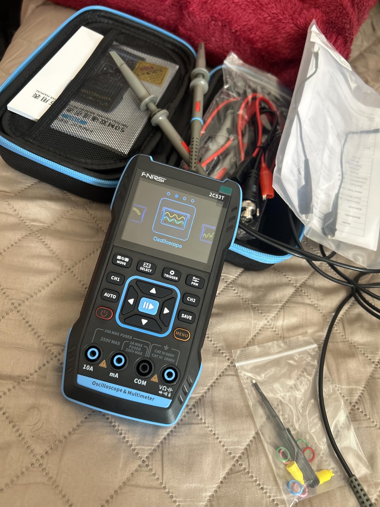FNIRSI 2C53T 3-in-1 50MHz 2CH Oscilloscope Multimeter DDS Signal Generator customer photo 2