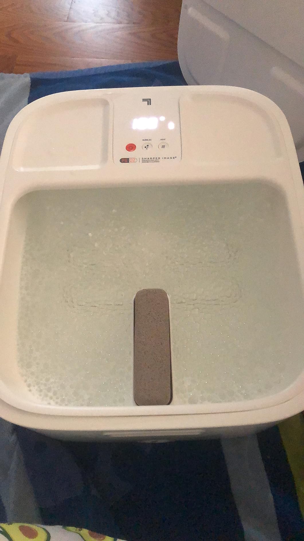Sharper Image Spahaven Foot Bath Deluxe - Heat, Bubble Jets, Massage Rollers, Pumice Stone Foot Scrubber, Foot Soaking Tub, Feet Pedicure Tools, Callus Remover, Aesthetic Room Decor, Gift for Women customer photo 1