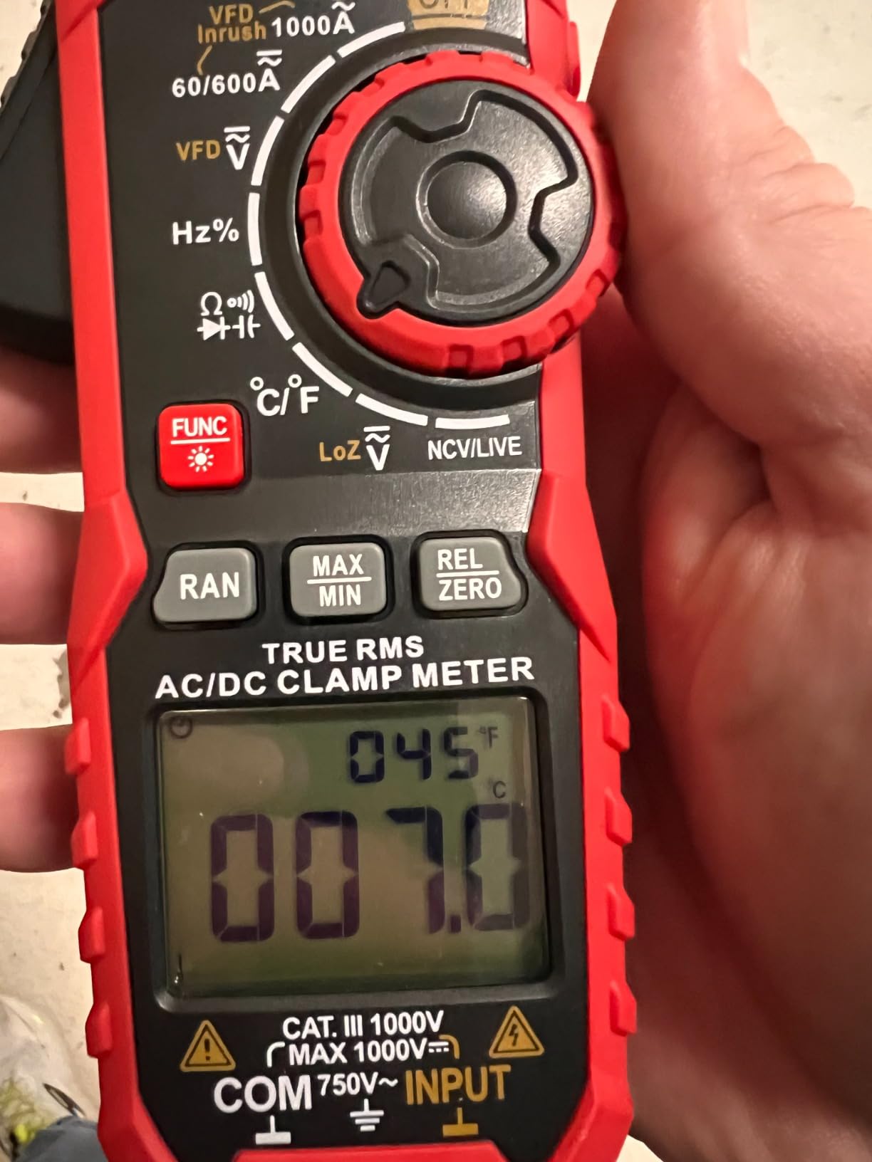 KAIWEETS Inrush Digital Clamp Meter 1000A with Backlit; Multimeter TRMS 6000 Counts, Amp Voltage Tester with VFD, LOZ Mode; Measures AC/DC Current Voltage Temperature Resistance NCV - Upgraded Screen customer photo 2