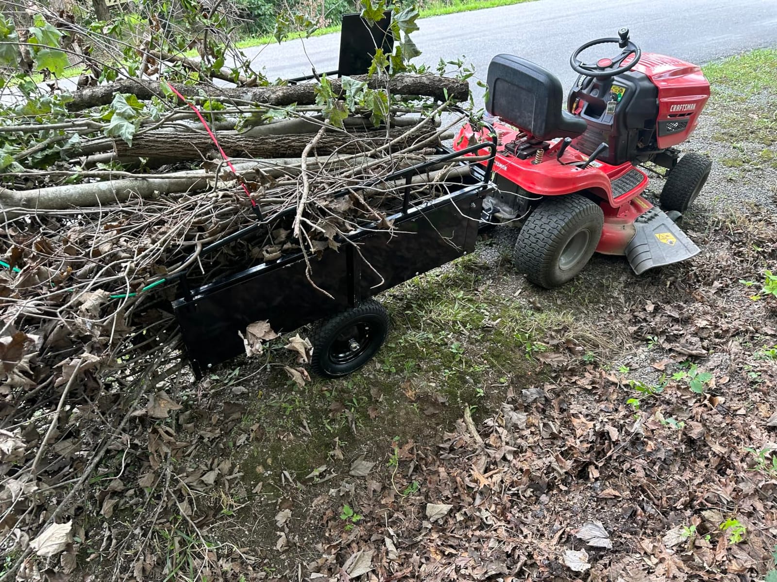 VEVOR ATV UTV Trailer Tow Behind Dump Cart, 1500lbs Capacity, 15 Cubic Feet customer photo 1