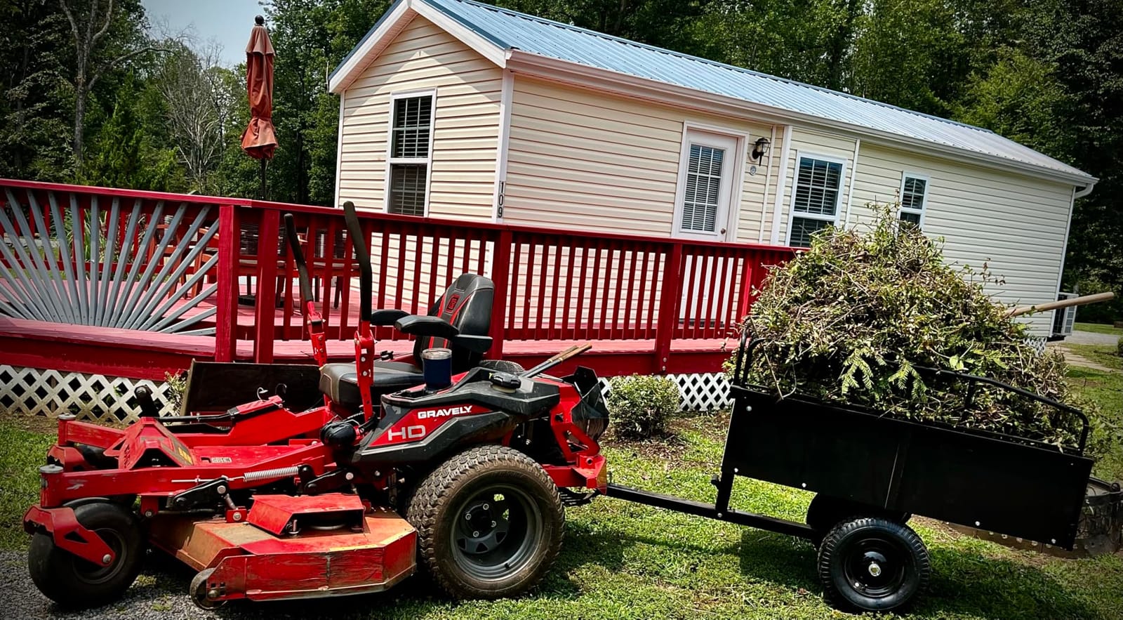 VEVOR ATV UTV Trailer Tow Behind Dump Cart, 1500lbs Capacity, 15 Cubic Feet customer photo 2