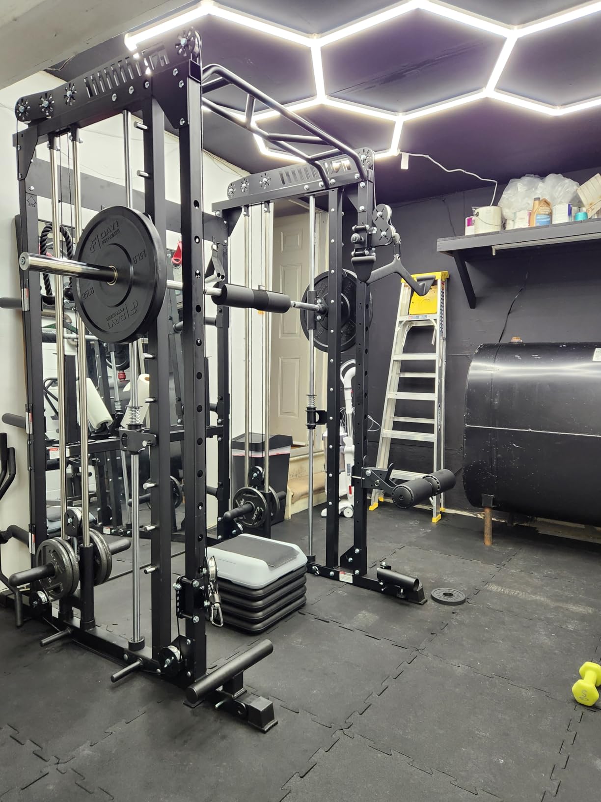 RitFit M1 Pro Smith Machine Cable Crossover Power Cage Home Gym | Dual 360 Cables, Barbell & Handles, LAT Pulldown, 1850LBS Weight Capacity customer photo 2