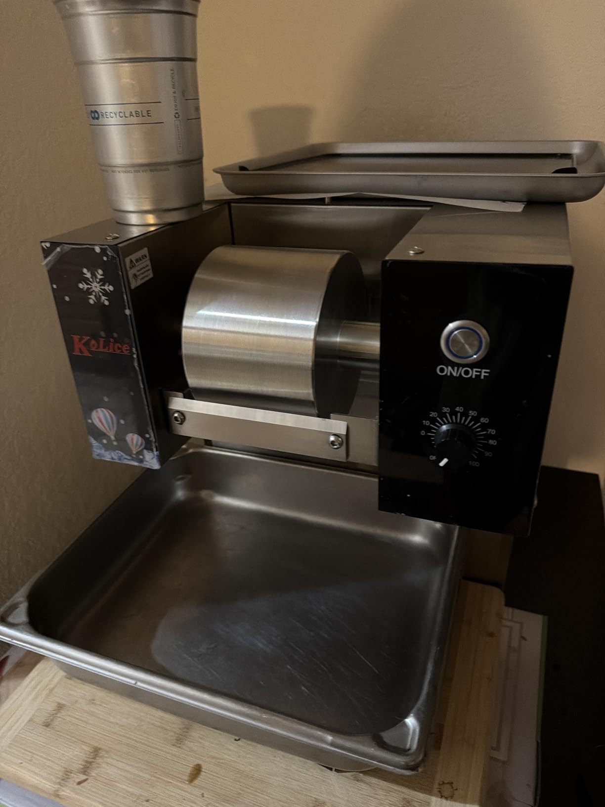 VEVOR Commercial Snowflake Ice Machine, 176.4LBS/24H Snowflake Ice Maker, Stainless Steel Ice Shaver Machine, Electric Snow Cone Maker, Air Cooling System for Rapid Heat Dissipation, for Bakery, Café customer photo 1