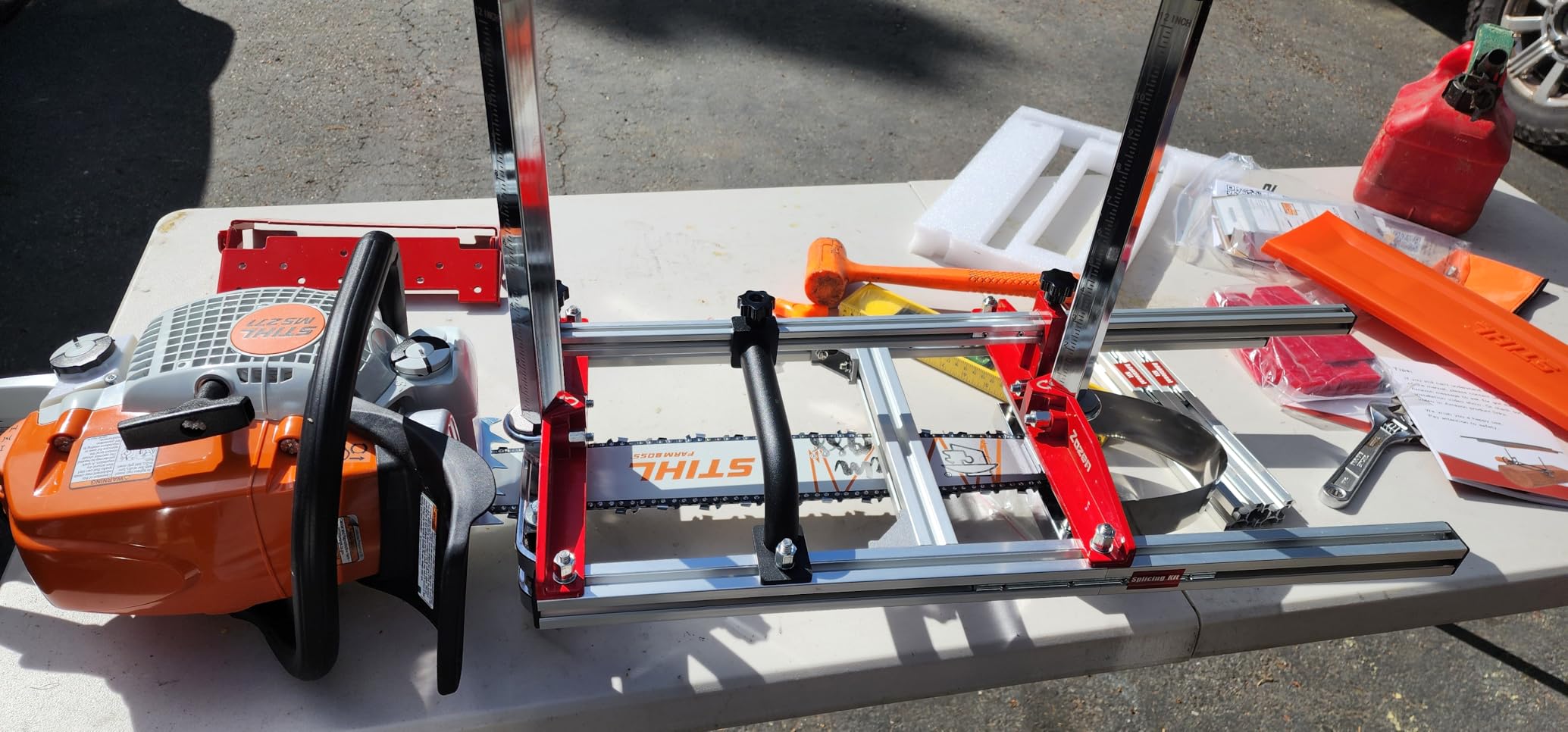 Zozen Chainsaw Mill with Lumber Guide Brackets, Portable Sawmill Kit - Can be Assembled into 3 sizes for Independent Use, Suitable for 14-36