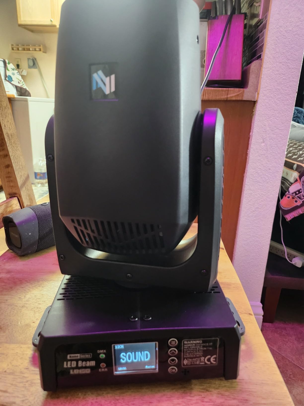 BETOPPER 150W Moving Head DJ Lights with Beam 12 GOBO 12 Colors 1 Prism Plate DMX Sound Activated Stage Light for DJ Party Bar Wedding Stage Lighting (2) customer photo 1