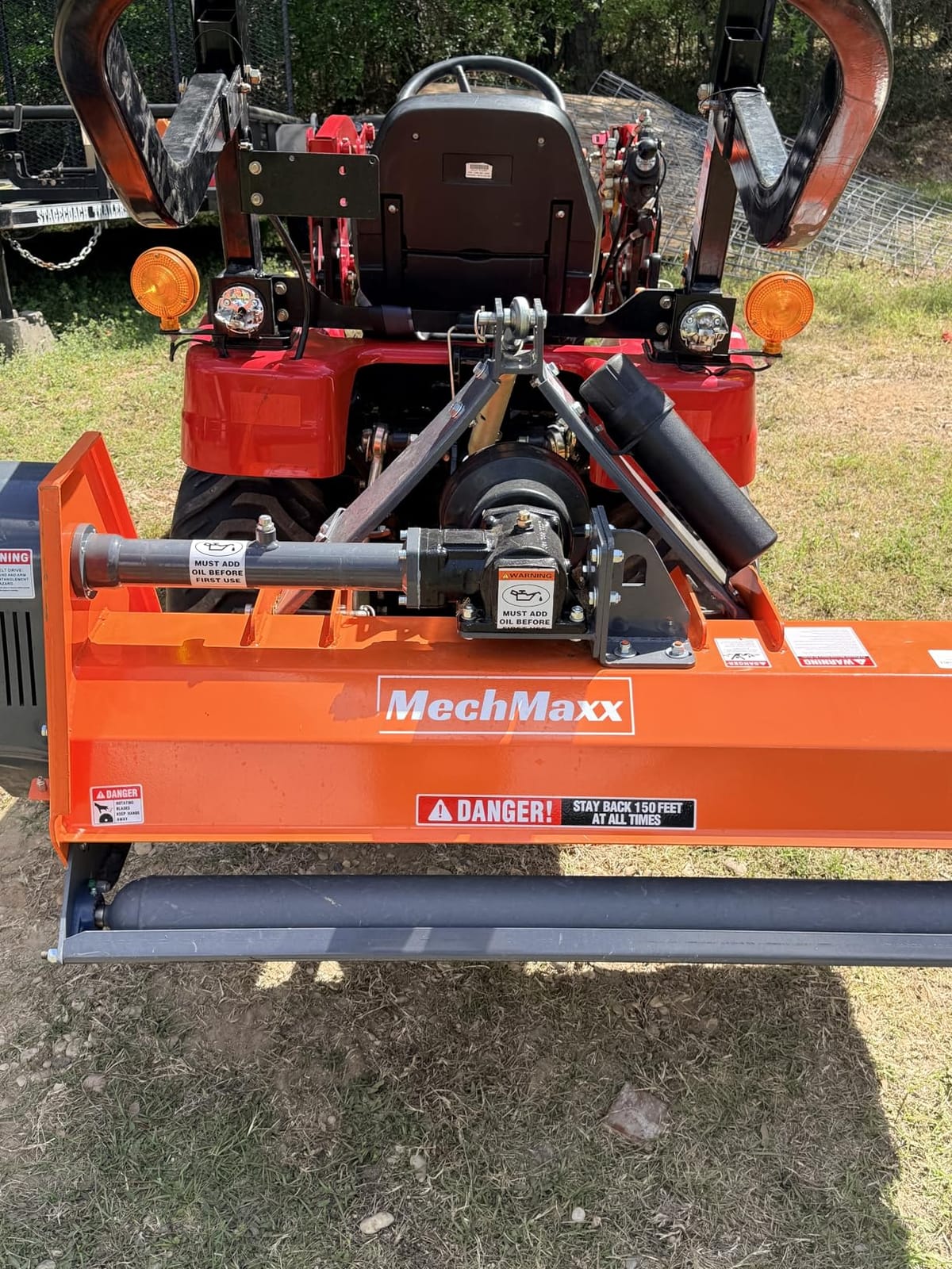 MechMaxx 60'' inch PTO Powered 3 Point Standard Duty Flail Mower for 15-35hp Tractor, NOT Suitable for Quick Hitch, Model EFS60 Orange customer photo 1
