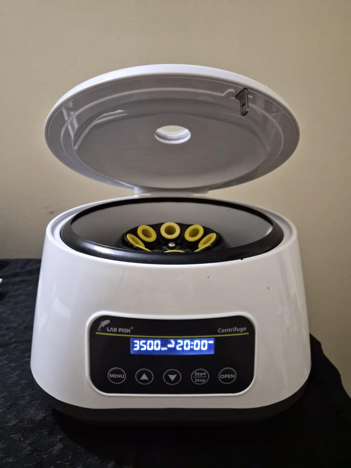 LAB FISH LC-400 PRP Centrifuge, 8x2/5/10ml & 4x15ml Tubes | 500-4000RPM low speed, 1717xg force, timer 30s-59min, compact centrifuge for PRP isolation & plasma separation customer photo 2