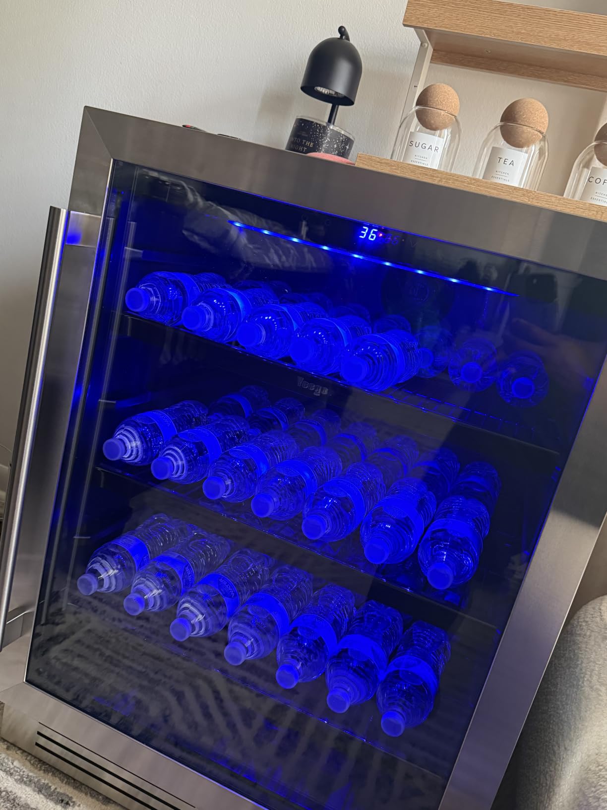 Yeego Beverage Refrigerator - 24 inch 180 Cans Beer Cooler with Glass Door | 34-54℉ Beverage Fridge for Drink Soda Wine for Bar Office Bedroom | Under Counter, Built-In or Freestanding customer photo 2