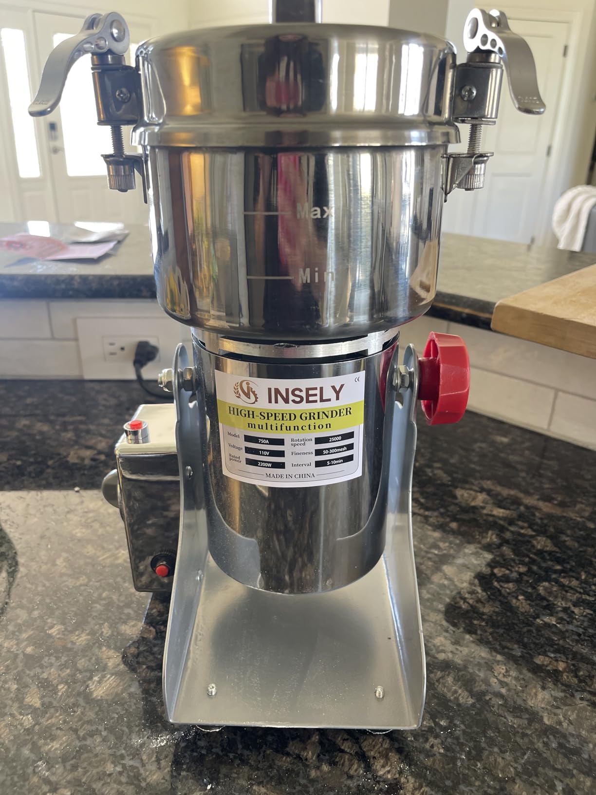 750g Grain Mill,Flour Mill Grinder for Home-Swing | High Speed Electric 304 Stainless Steel;Flour Mill for Wheat, Spices, Corn and Dry Food customer photo 2