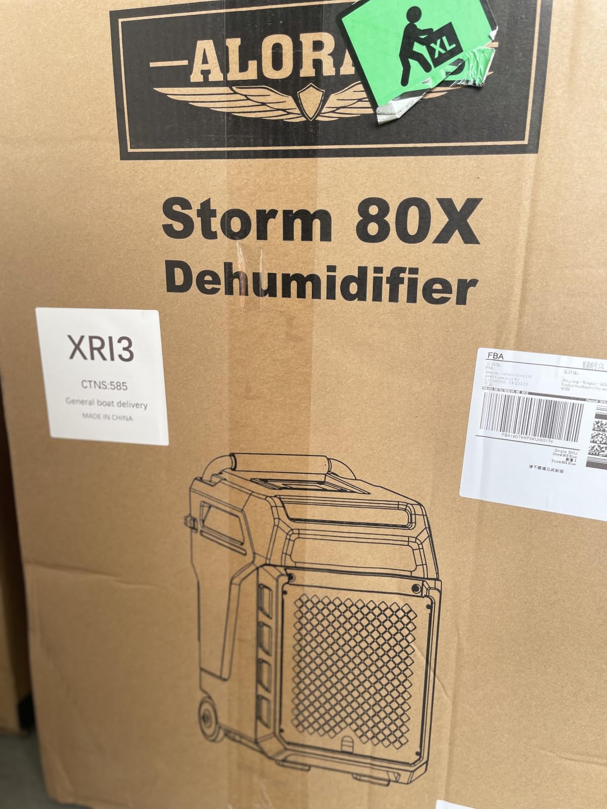 ALORAIR 170 PPD Commercial Dehumidifier with Pump & Drain Hose, LGR Industrial Use, Portable Dehumidifier with Wheels for Water Damage Restore, 6-Year Limited Warranty, Storm 80X (Blue) customer photo 2