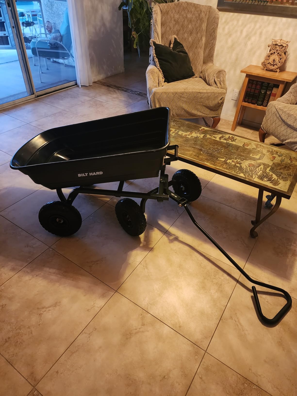 BILT HARD Poly Garden Dump Cart 1200 lbs with No Flat Tires, Quick Release, 2-in-1 Convertible Handle, 7 Cu Ft Dump Wagon Heavy Duty customer photo 2