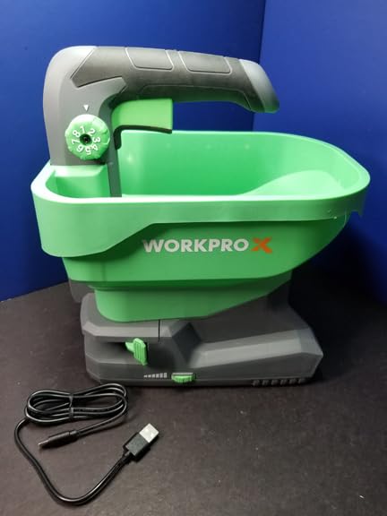 WORKPROX Cordless Battery Powered 7.2V Fertilizer Spreader, 8-Level Setting | 2H Runtime, 6 Speeds, 2.5L Capacity customer photo 2