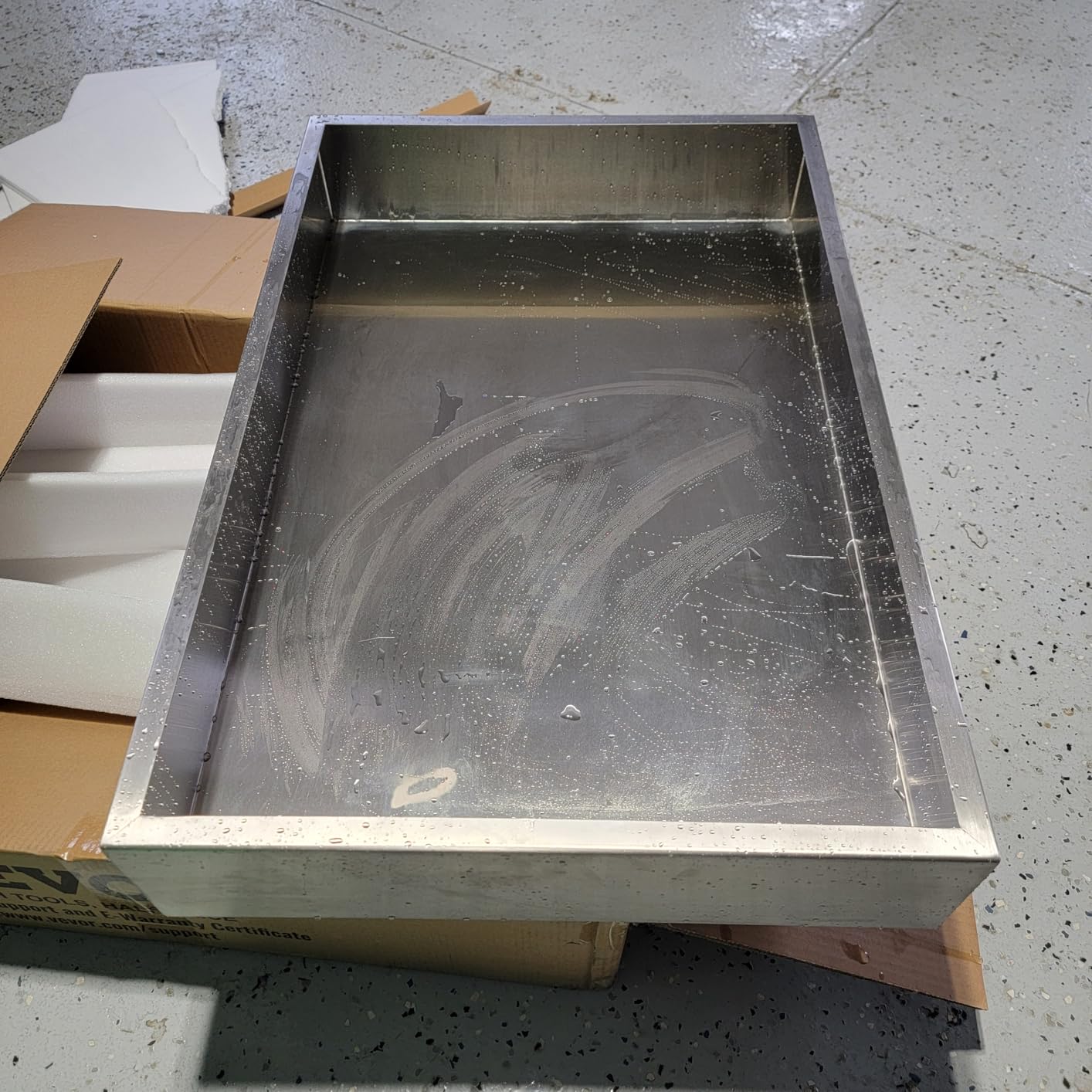 VEVOR Maple Syrup Evaporator Pan, 35 Gal, 36 x 24 x 9.3 Inch Maple Syrup Pan, 304 Stainless Steel Maple Syrup with Thermometer, 2 Valves and 3 Heating Methods, for Home, Outdoor customer photo 1