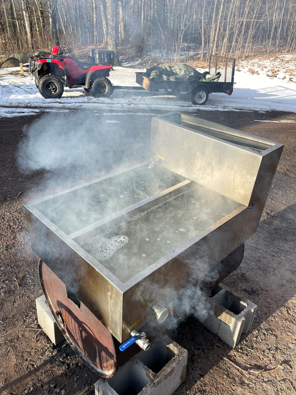 VEVOR Maple Syrup Evaporator Pan, 19.6 Gal, 30 x 16 x 9.5 Inch Maple Syrup,304 Stainless Steel Maple Syrup with Thermometer, 2 Valves and 3 Heating Methods, for Home, Outdoor customer photo 1