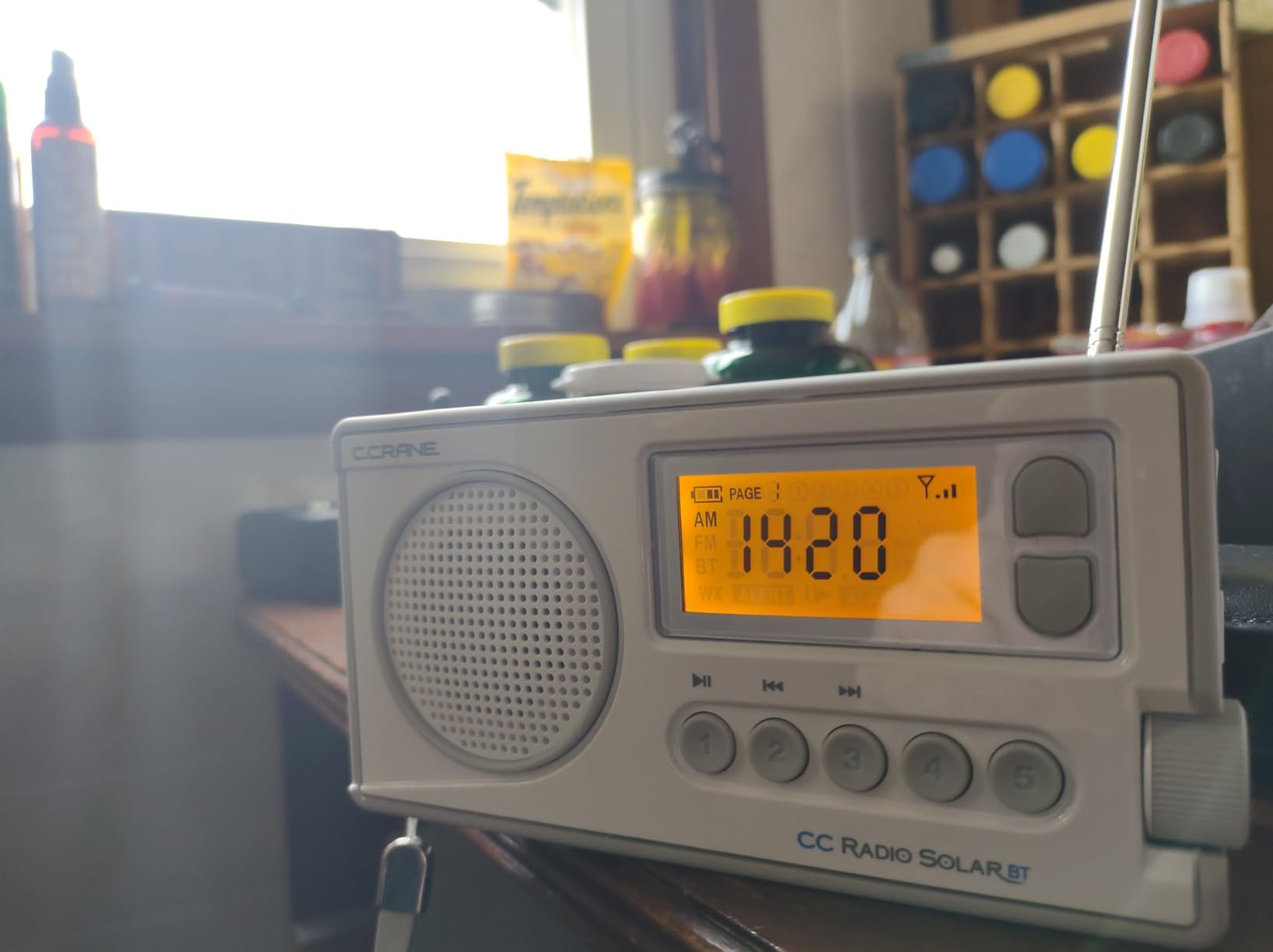 C. Crane CCRadio Solar with Bluetooth Receiving, Emergency Crank NOAA Weather AM/FM- Multi Powered Radio - Built in LED Flashlight and Cellphone Charger customer photo 1