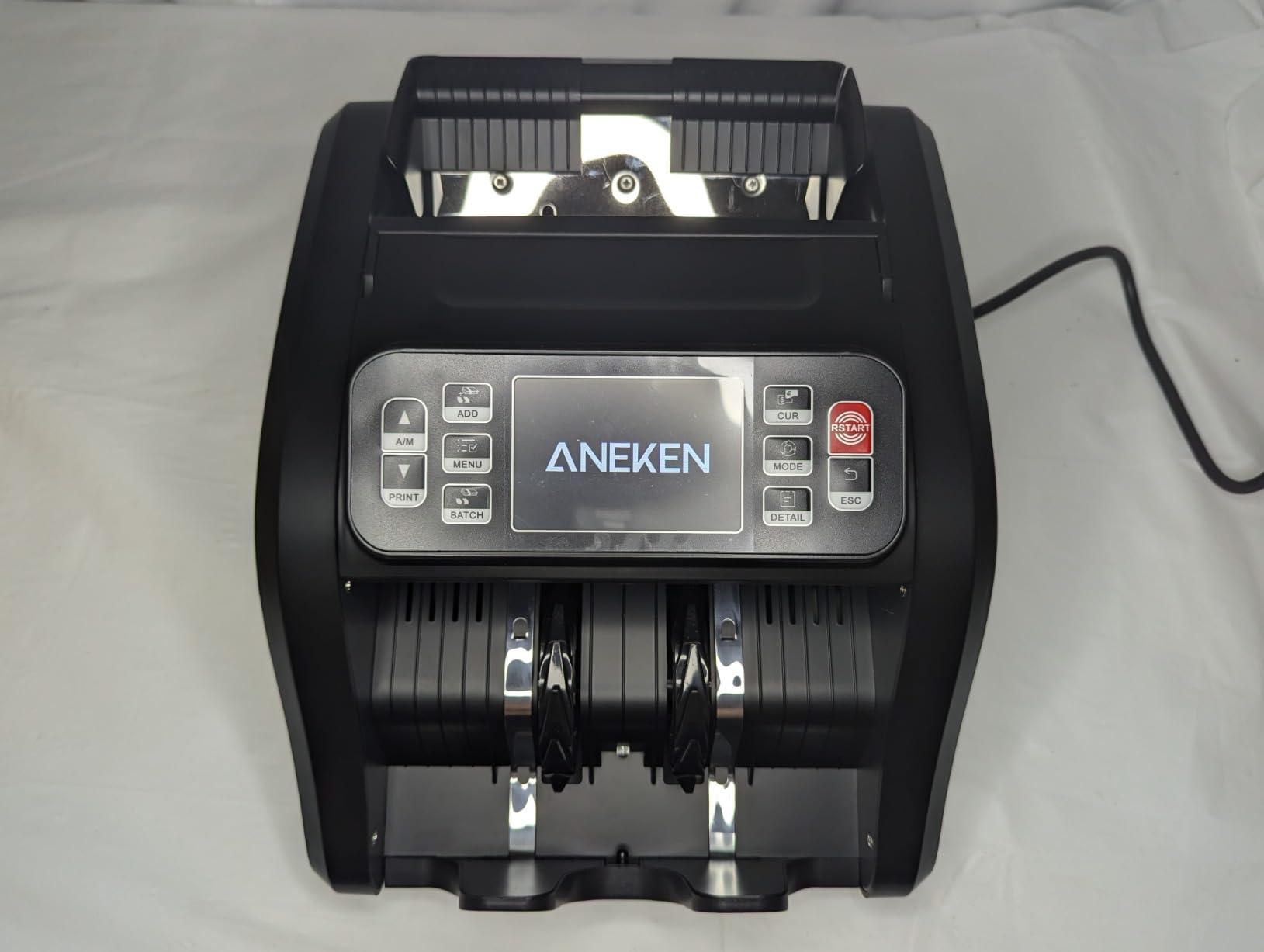 Aneken N60 Money Counter Machine Mixed Denomination with Value Count, Gray | 3.5